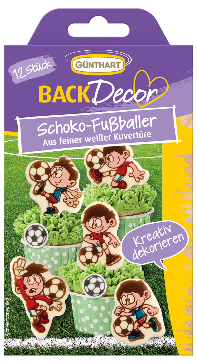 BackDecor Schoko-Fußballer, 12 Stück 