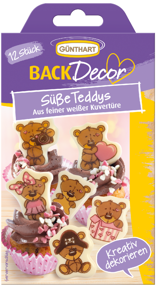 BackDecor Süße Teddys, 12 Stück 