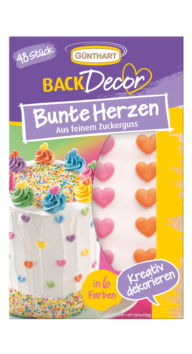 BackDecor bunte Zuckerherzen 