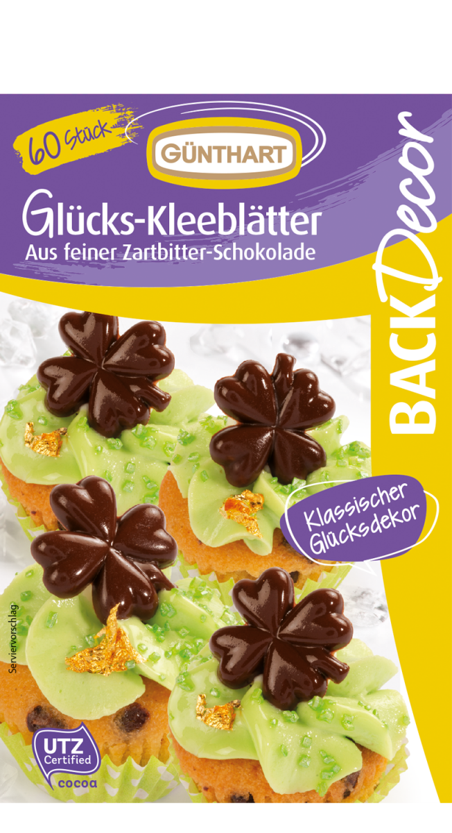 BackDecor Glücks-Kleeblätter, 60 Stück 