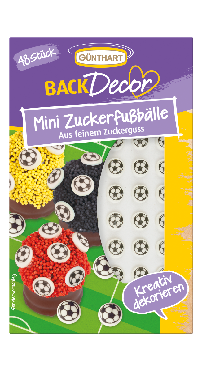 BackDecor Mini Zuckerfußbälle 