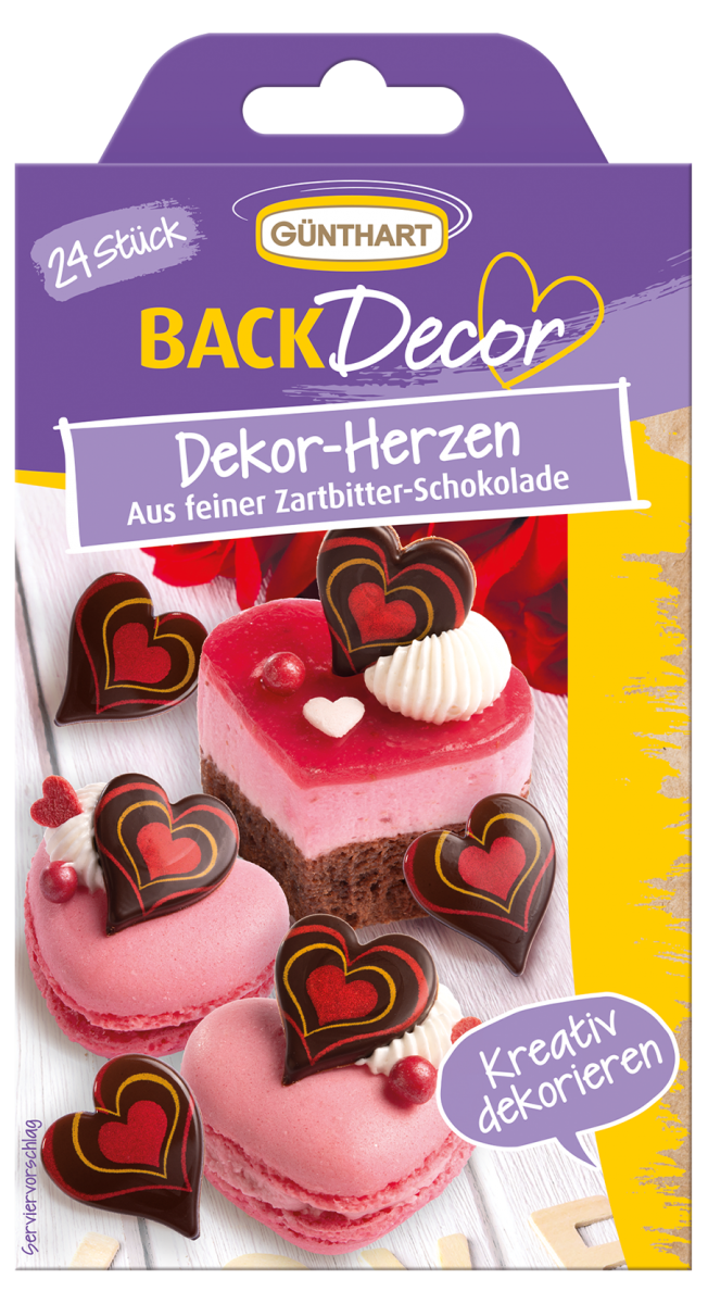 BackDecor Dekor-Herzen, 24 Stück 