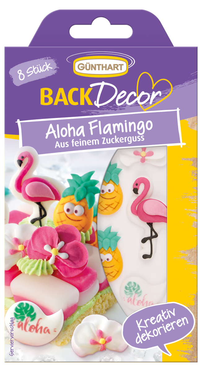 BackDecor Aloha Flamingos, 8 Stück 